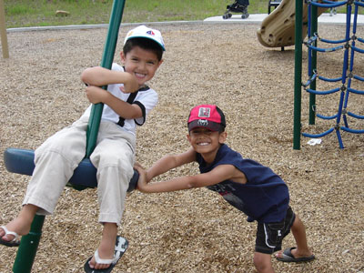 nephews at park